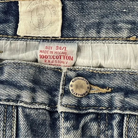 1980s Vintage Rigoletto Cargo Jeans Womens 30 High Rise Straight Utility Ankle - Picture 10 of 10